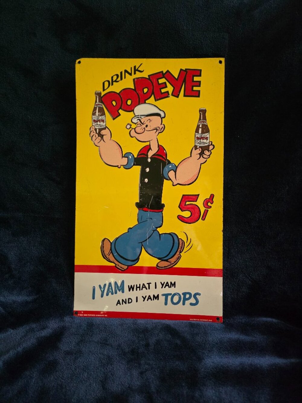 Popeye Vintage Tin Metal Signs